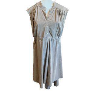 Brown Relaxed fit dress with narrow tie waist Womens Size Small